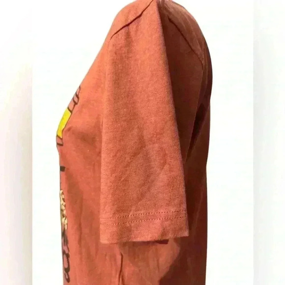 Women’s t shirt with graphics on front in orange with leopard print black & gold - Picture 4 of 6